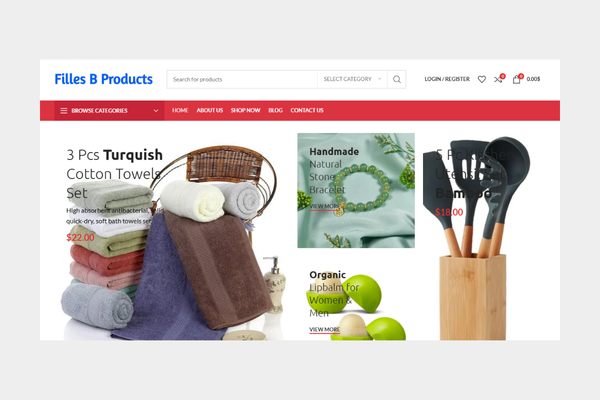 Filles B Products – Skincare eCommerce Website (USA Client)